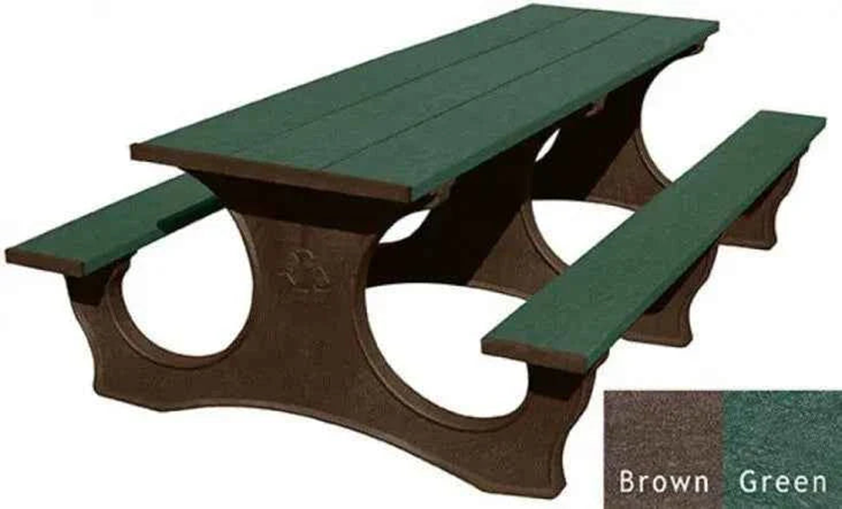 Polly Tuff ADA-Friendly Picnic Table – Durable 8 Ft Easy Access Outdoor Seating by Patio Elegance — product view 12