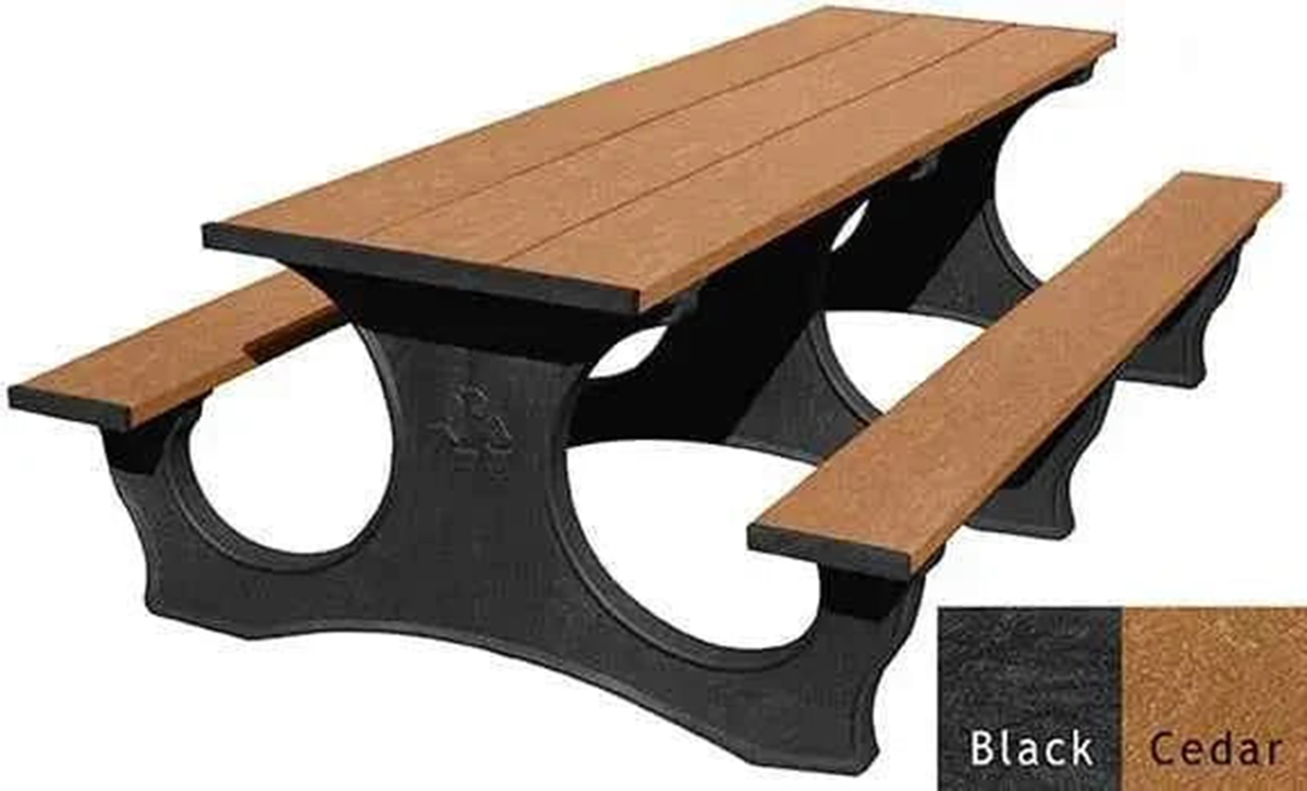 Polly Tuff ADA-Friendly Picnic Table – Durable 8 Ft Easy Access Outdoor Seating by Patio Elegance — product view 3