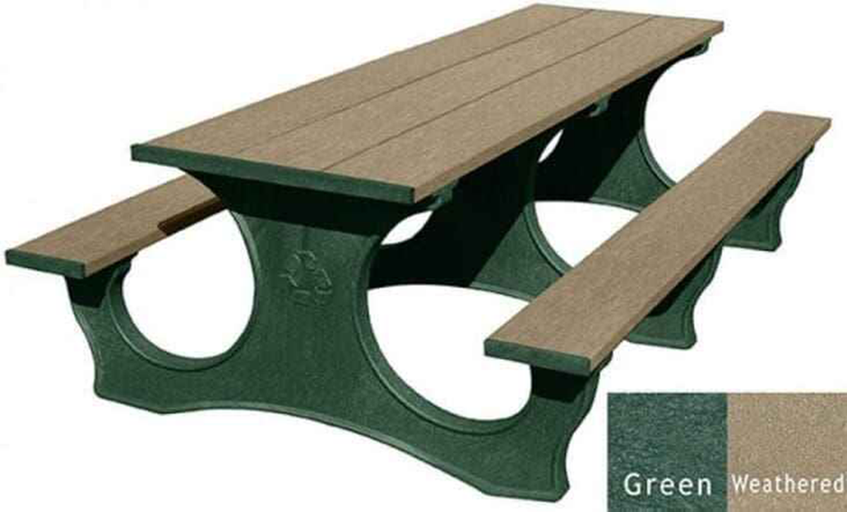 Polly Tuff ADA-Friendly Picnic Table – Durable 8 Ft Easy Access Outdoor Seating by Patio Elegance — product view 21