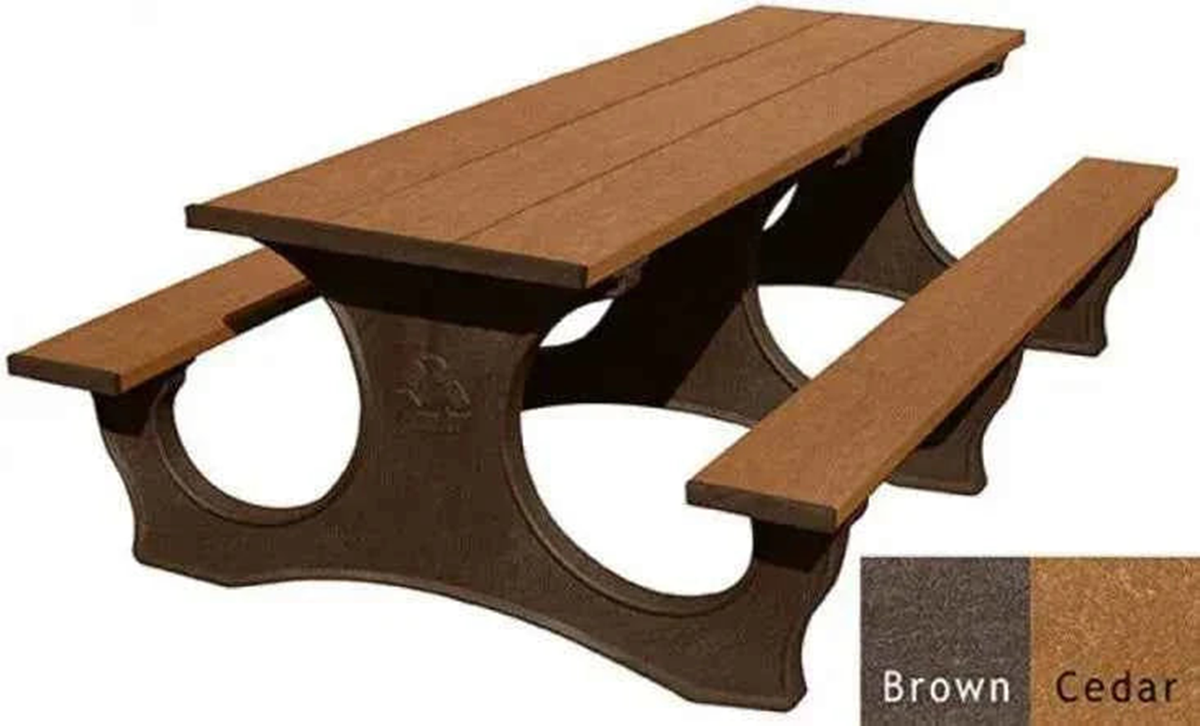 Polly Tuff ADA-Friendly Picnic Table – Durable 8 Ft Easy Access Outdoor Seating by Patio Elegance — product view 10