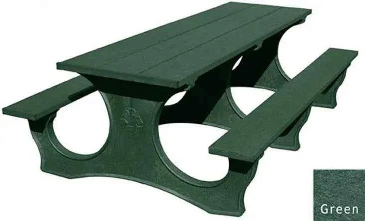 Polly Tuff ADA-Friendly Picnic Table – Durable 8 Ft Easy Access Outdoor Seating by Patio Elegance — product view 19