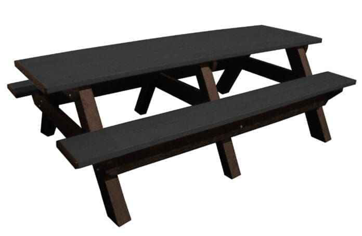 Deluxe 8′ Recycled Plastic Picnic Table for Eco-Friendly Outdoor Seating by Patio Elegance — product view 8