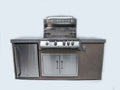 KoKoMo 7' Outdoor Kitchen Island with Grill – Built-In 32” Grill + Fridge by Patio Elegance