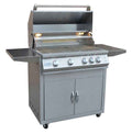 KoKoMo BBQ Grill 32 Inch - Professional 4-Burner Cart Made of Premium 304 Stainless Steel by Patio Elegance