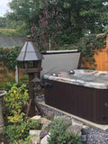 Quattro Hot Tub 4-Person Spa – Compact Design with Lounger and Captain’s Chair by Patio Elegance