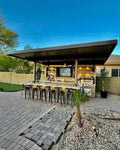 KoKoMo Outdoor Kitchen Pavilion – 20'x20' Luxury BBQ Island with 70" TV, Bar, Grill, Kegerator & More by Patio Elegance