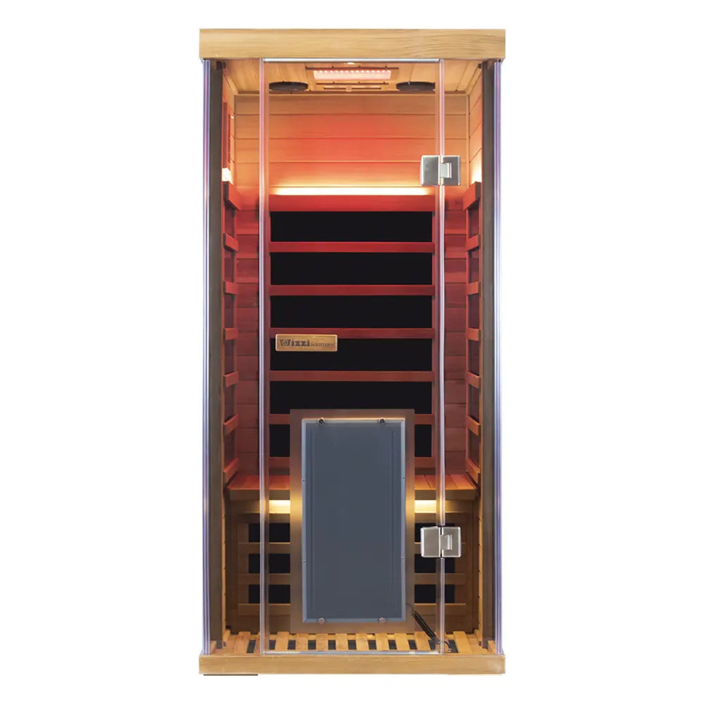 SR01 1 Person Red Cedar Far Infrared Sauna by Wizzisauna