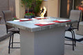 Entertainer Outdoor Fire Pit Table – 6 Ft with Fire Glass (LP/NG Compatible) by Patio Elegance