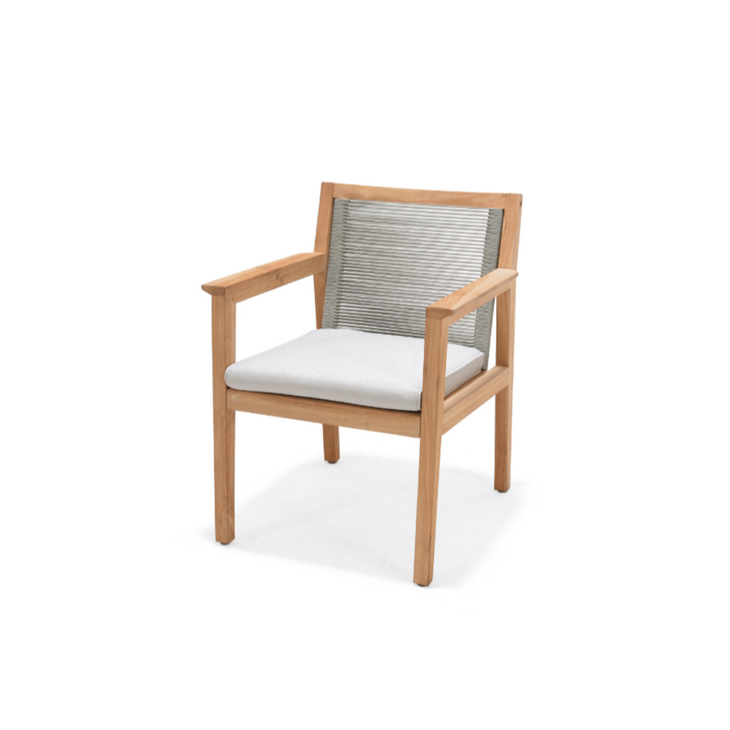 Agate Teak and Rope Armchair Green by LifestyleGarden US