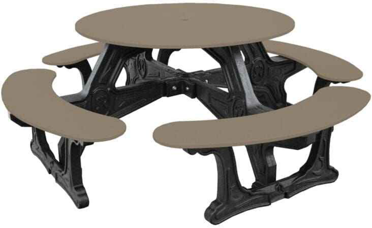 Cantina Round Table Outdoor Seating - Durable Outdoor Seating for 8 by Patio Elegance — product view 10