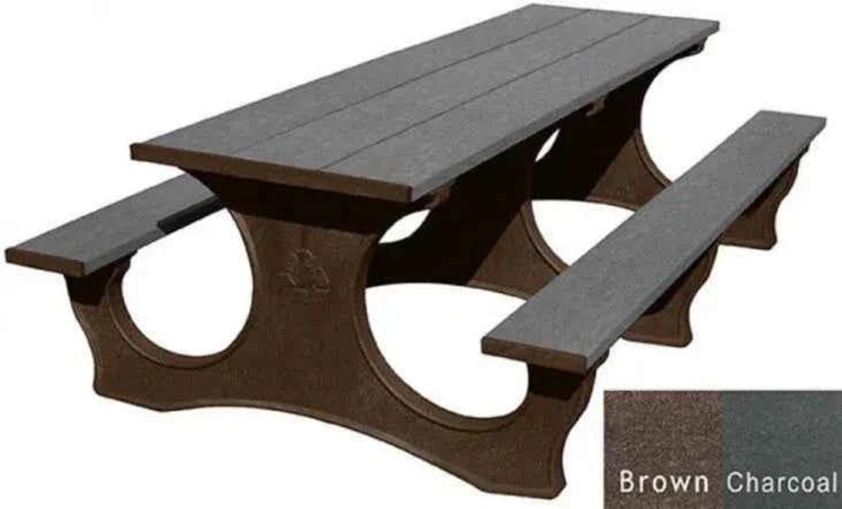 Polly Tuff ADA-Friendly Picnic Table – Durable 8 Ft Easy Access Outdoor Seating by Patio Elegance — product view 11