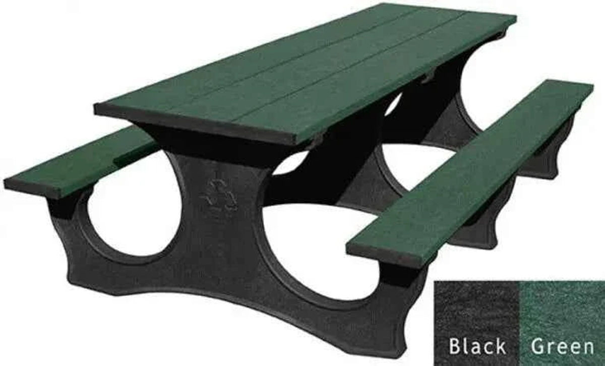 Polly Tuff ADA-Friendly Picnic Table – Durable 8 Ft Easy Access Outdoor Seating by Patio Elegance — product view 5