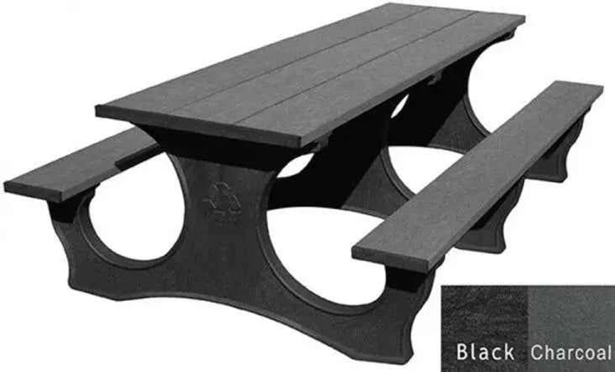 Polly Tuff ADA-Friendly Picnic Table – Durable 8 Ft Easy Access Outdoor Seating by Patio Elegance — product view 4