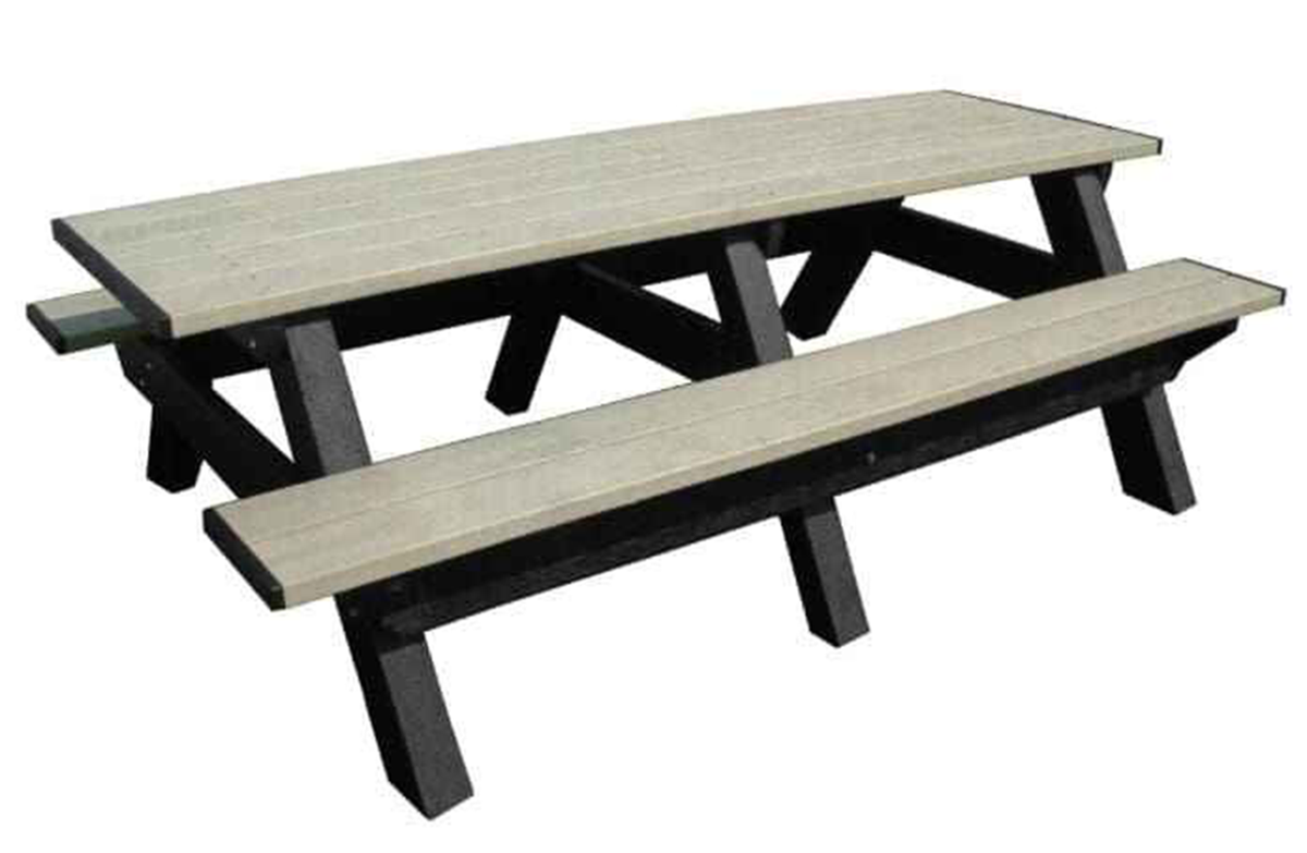 Deluxe 8′ Recycled Plastic Picnic Table for Eco-Friendly Outdoor Seating by Patio Elegance — product view 6