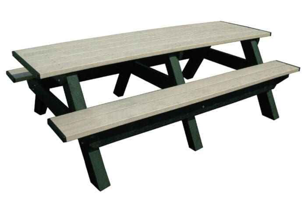 Deluxe 8′ Recycled Plastic Picnic Table for Eco-Friendly Outdoor Seating by Patio Elegance — product view 20