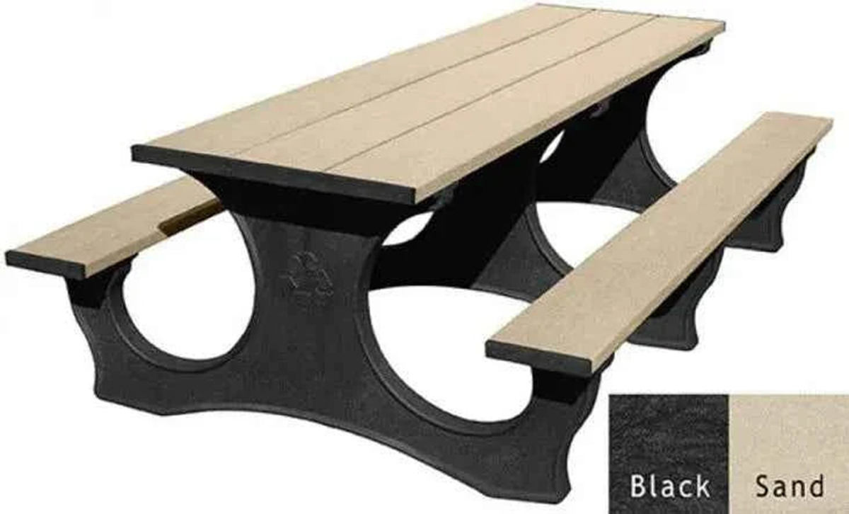 Polly Tuff ADA-Friendly Picnic Table – Durable 8 Ft Easy Access Outdoor Seating by Patio Elegance — product view 6