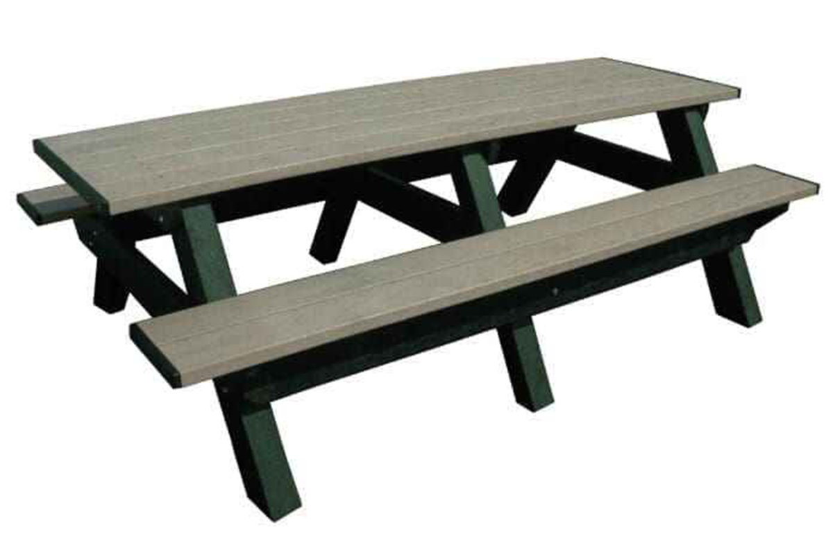 Deluxe 8′ Recycled Plastic Picnic Table for Eco-Friendly Outdoor Seating by Patio Elegance — product view 21