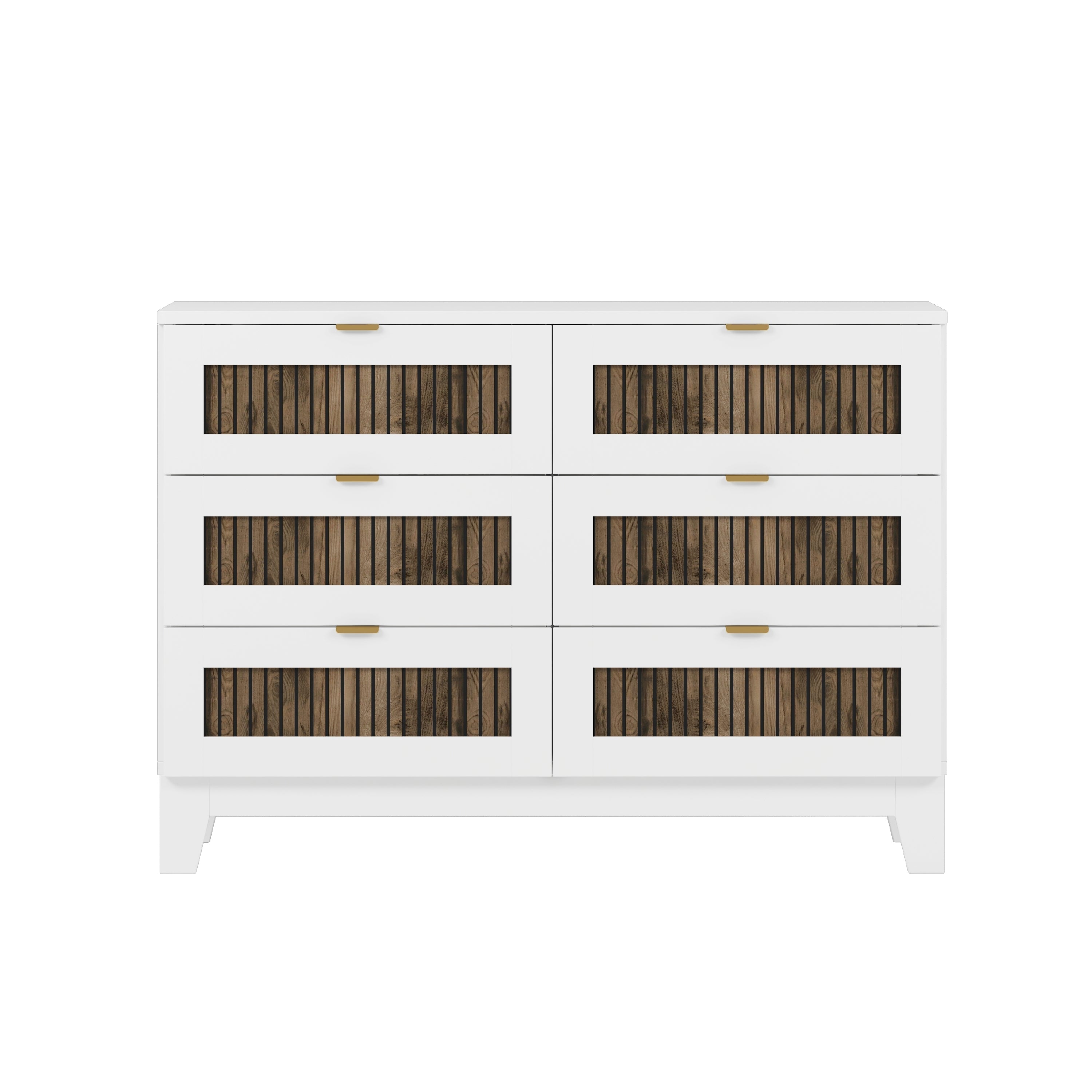 4-Pieces Bedroom Sets, Queen Size Farmhouse Platform Bed with Storage