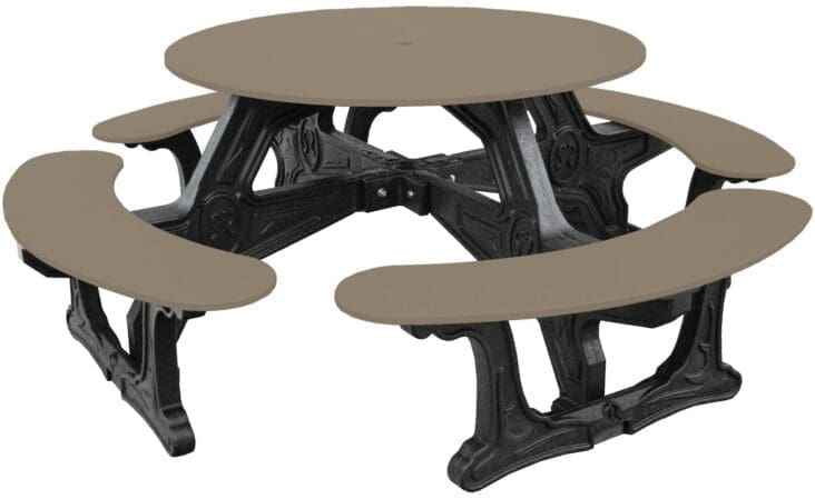 Cantina Round Table Outdoor Seating - Durable Outdoor Seating for 8