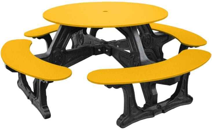 Cantina Round Table Outdoor Seating - Durable Outdoor Seating for 8