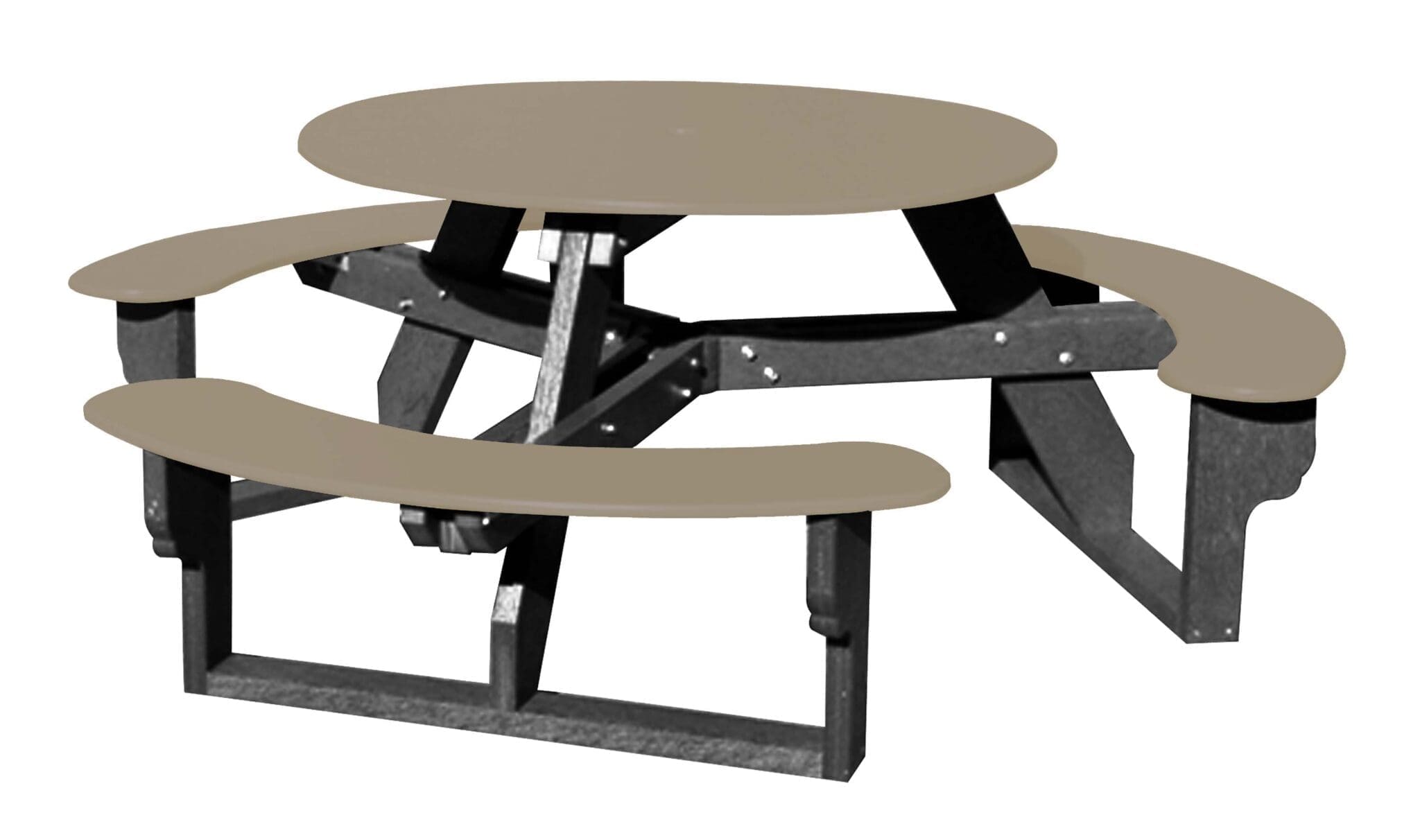 Open Round Table for Versatile and Customizable Outdoor Round Table Seating