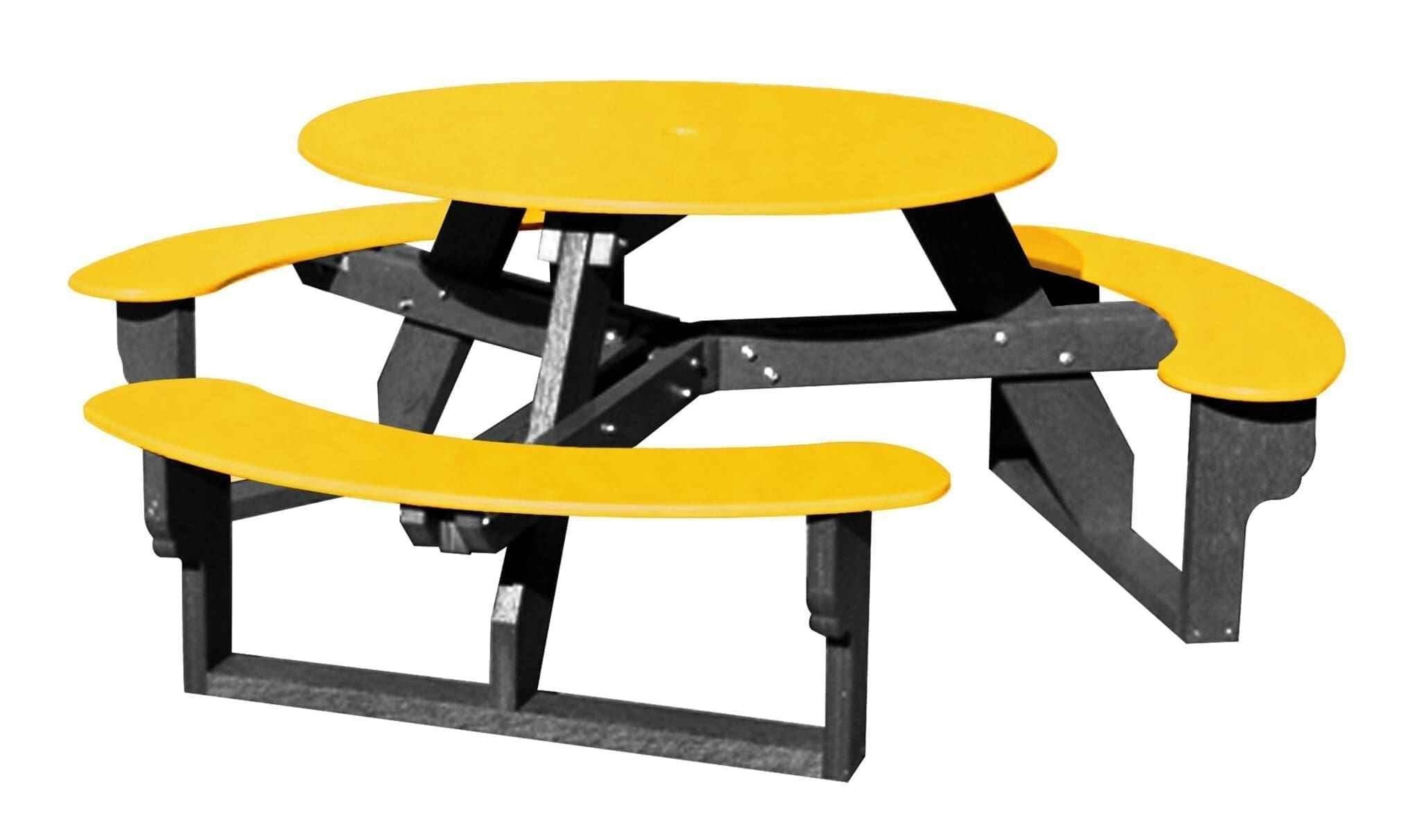 Open Round Table for Versatile and Customizable Outdoor Round Table Seating