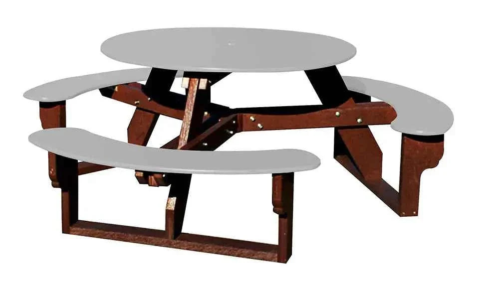 Open Round Table for Versatile and Customizable Outdoor Round Table Seating