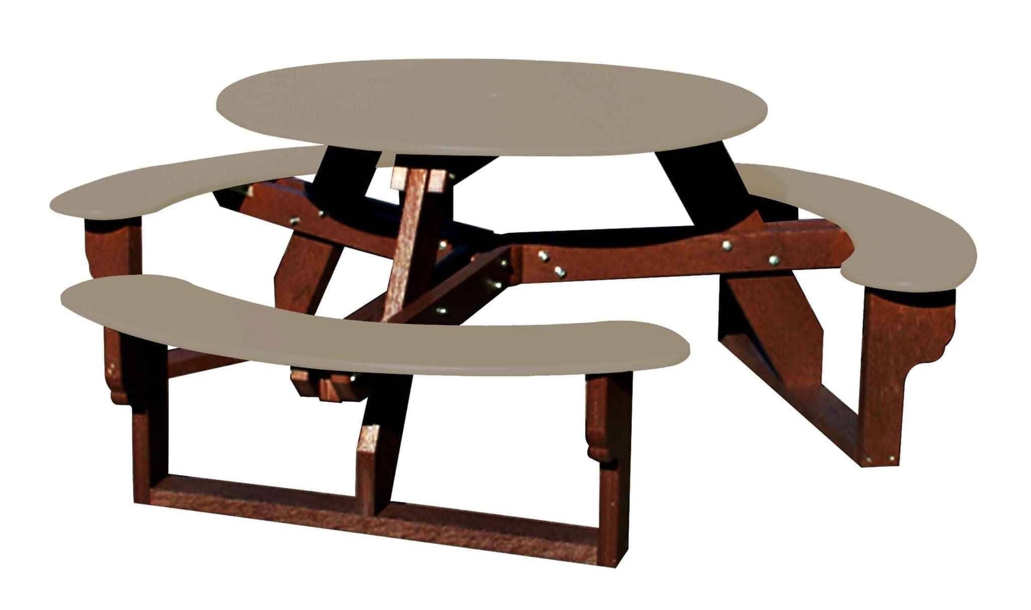 Open Round Table for Versatile and Customizable Outdoor Round Table Seating