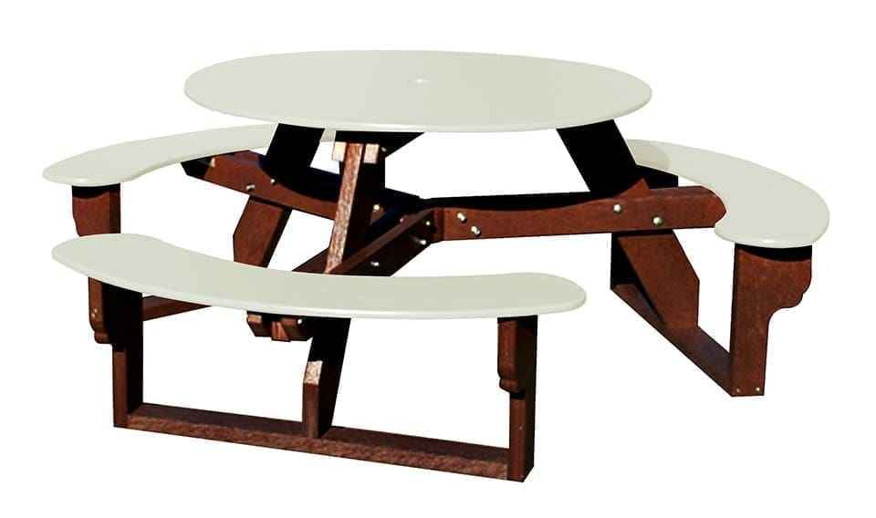 Open Round Table for Versatile and Customizable Outdoor Round Table Seating