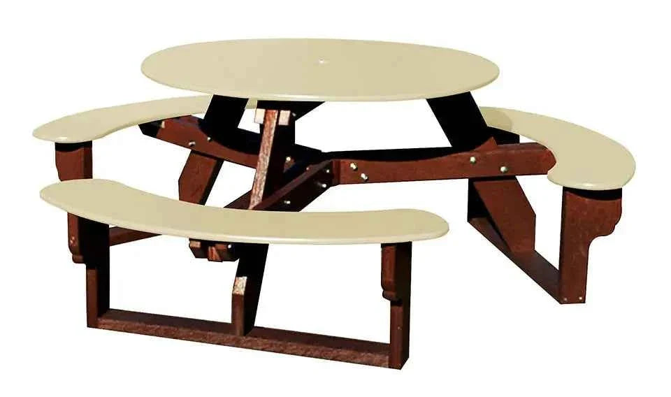 Open Round Table for Versatile and Customizable Outdoor Round Table Seating