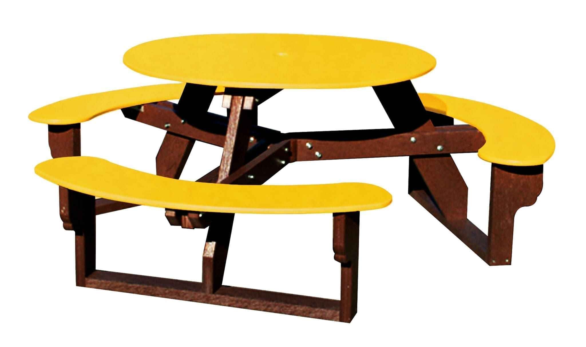 Open Round Table for Versatile and Customizable Outdoor Round Table Seating