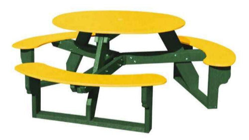 Open Round Table for Versatile and Customizable Outdoor Round Table Seating