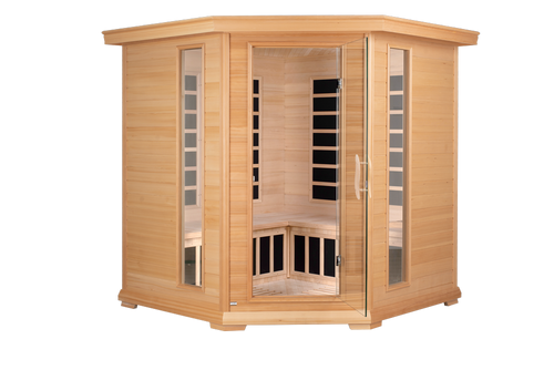 Blisspod, Vienna, Corner Spacious Far Infrared Sauna Canadian Hemlock Ultra Low EMF, 12 Heaters, 4-5 Persons by zoppinh —…