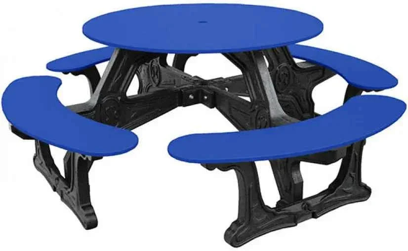 Cantina Round Table Outdoor Seating - Durable Outdoor Seating for 8