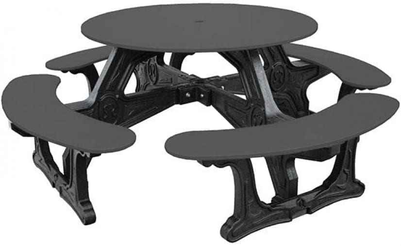 Cantina Round Table Outdoor Seating - Durable Outdoor Seating for 8