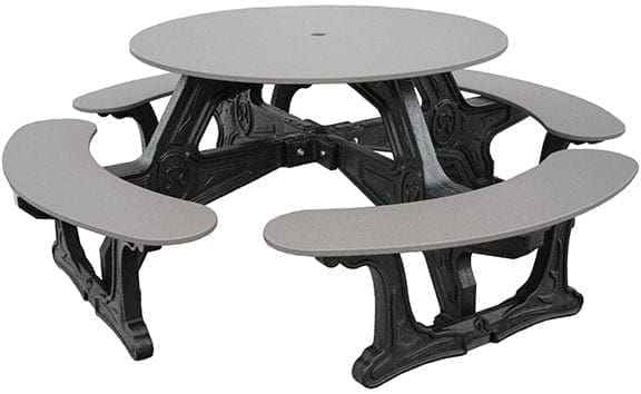 Cantina Round Table Outdoor Seating - Durable Outdoor Seating for 8