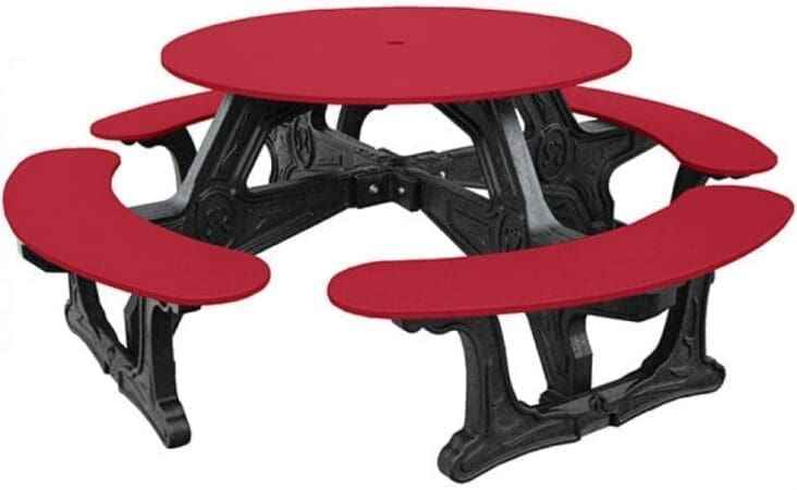 Cantina Round Table Outdoor Seating - Durable Outdoor Seating for 8