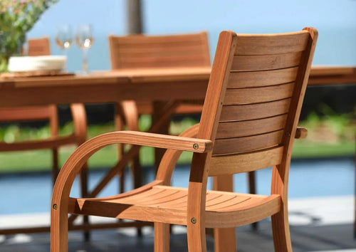 Catalina Stacking Wood Armchair - 4 Piece by LifestyleGarden US — product view 2