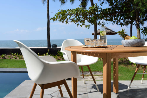 Chamonix Resin and FSC Wood Arm Chairs - 2pc by LifestyleGarden US — product view 2