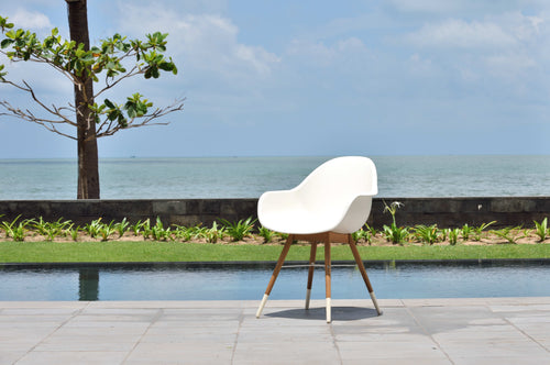 Chamonix Resin and FSC Wood Arm Chairs - 2pc by LifestyleGarden US