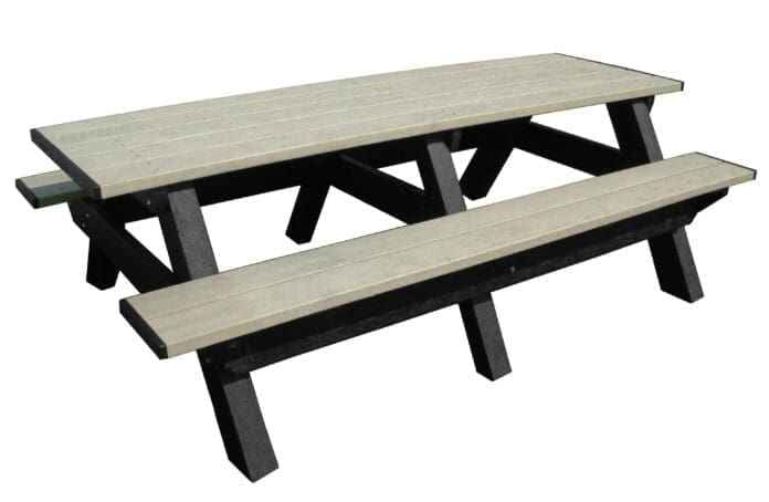Deluxe 8′ Recycled Plastic Picnic Table for Eco-Friendly Outdoor Seating