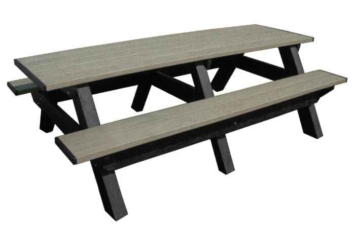 Deluxe 8′ Recycled Plastic Picnic Table for Eco-Friendly Outdoor Seating