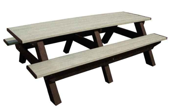 Deluxe 8′ Recycled Plastic Picnic Table for Eco-Friendly Outdoor Seating