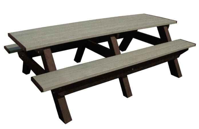 Deluxe 8′ Recycled Plastic Picnic Table for Eco-Friendly Outdoor Seating