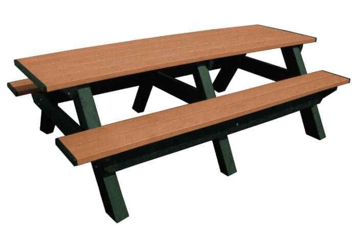 Deluxe 8′ Recycled Plastic Picnic Table for Eco-Friendly Outdoor Seating