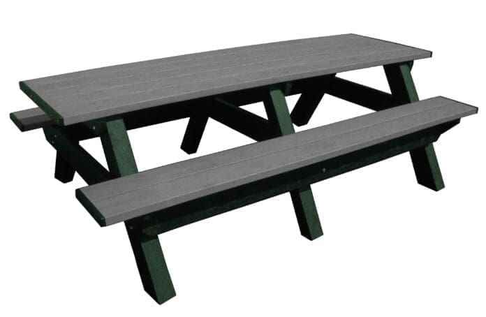 Deluxe 8′ Recycled Plastic Picnic Table for Eco-Friendly Outdoor Seating