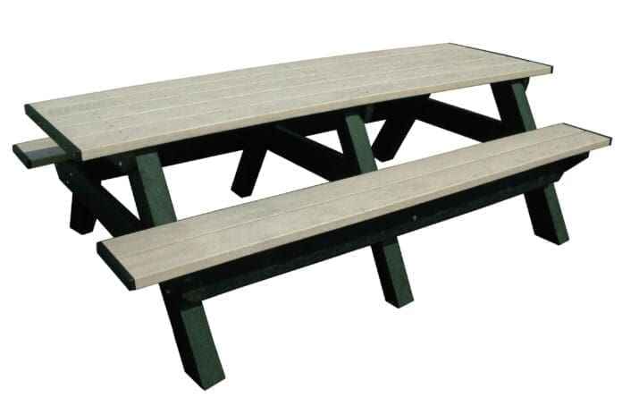 Deluxe 8′ Recycled Plastic Picnic Table for Eco-Friendly Outdoor Seating
