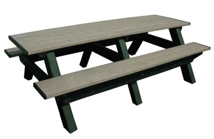 Deluxe 8′ Recycled Plastic Picnic Table for Eco-Friendly Outdoor Seating