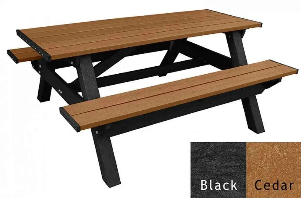 Deluxe Picnic Table – 6′ Durable Recycled Plastic Outdoor Seating
