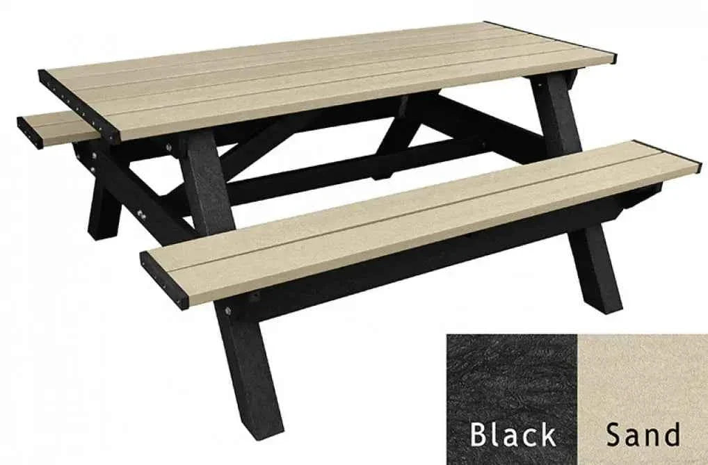 Deluxe Picnic Table – 6′ Durable Recycled Plastic Outdoor Seating